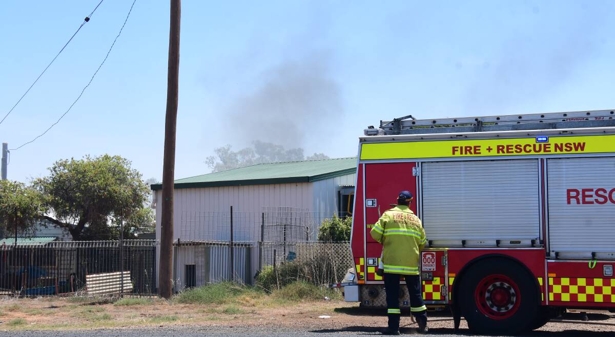 ON THE JOB: Fire and Rescue NSW attends a house fire at Dubbo last week. Photo: BELINDA SOOLE