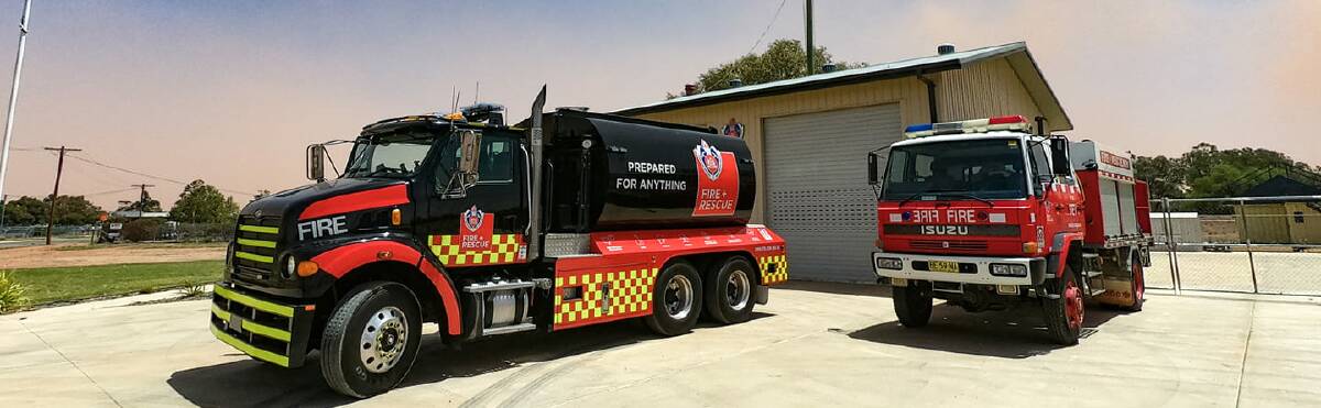 GIFT: NSW Police gave Fire and Rescue NSW the bulk water tanker which was brought to Dubbo to support a strike team created because of dangerous fire weather" on Tuesday. Photo: Contributed
