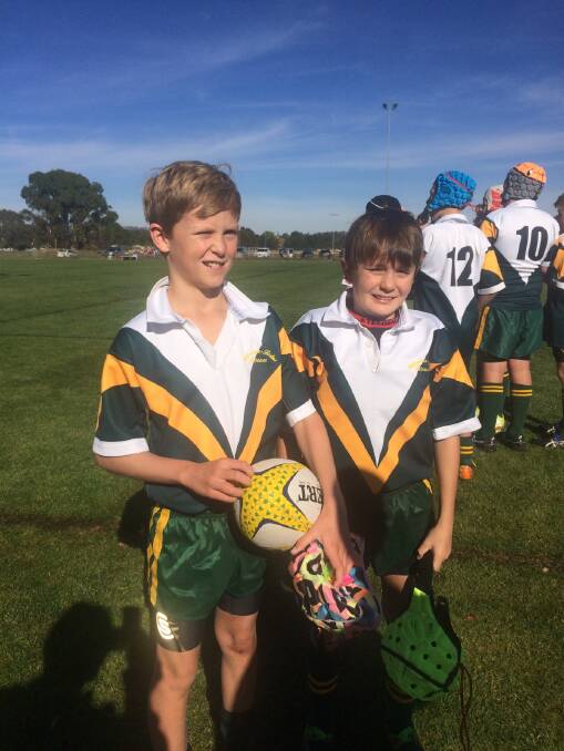 Rory and Mac Ward played for the Wilcannia Forbes Diocease (under-11s) at a gala day in Bathurst on Friday. Photo: CONTRIBUTED