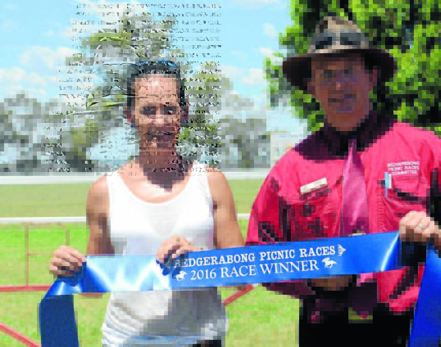 WINNING: Kylie Kennedy at the Bedgerabong Picnic Cup meeting earlier this year.