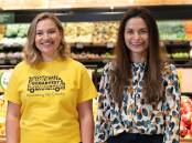 Monique Llewellyn, OzHarvest, and Danielle Byrne, Finish celebrate the Finish and OzHarvest partnership. Picture supplied