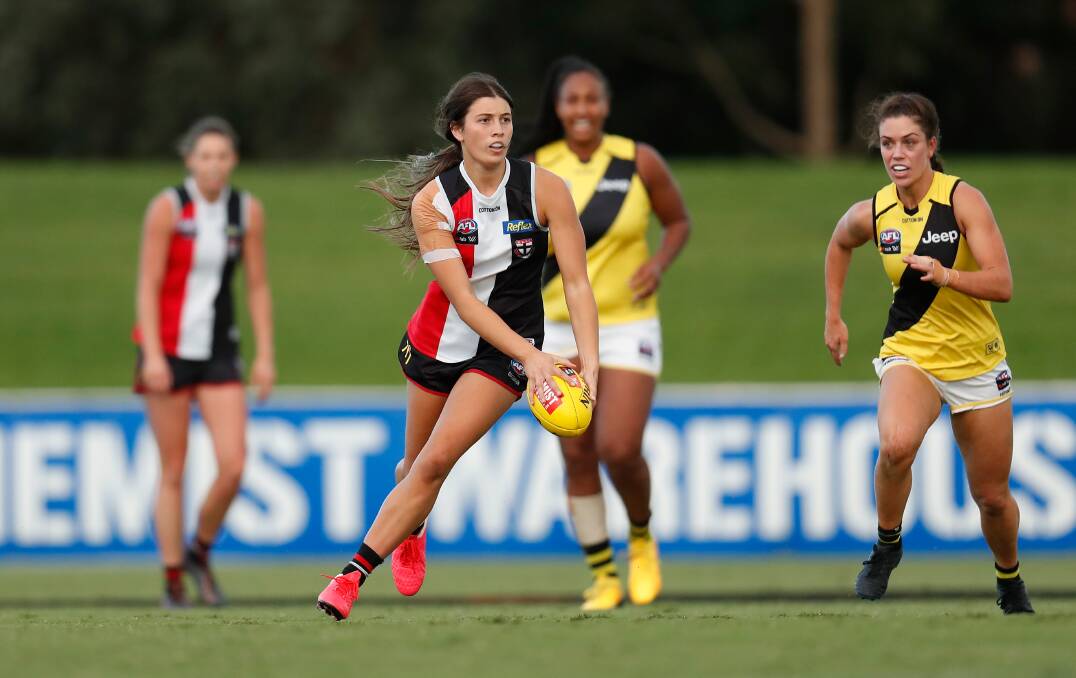 STANDOUT: St Kilda's Georgia Patrikios is one of the AFLW's emerging players. Picture: Getty Images 