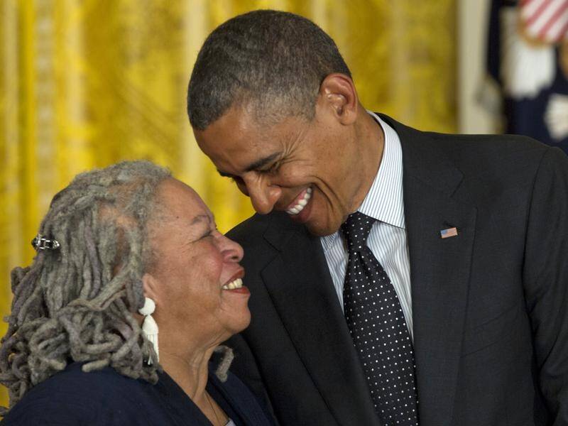 President Barack Obama with author Toni Morrison in 2012.