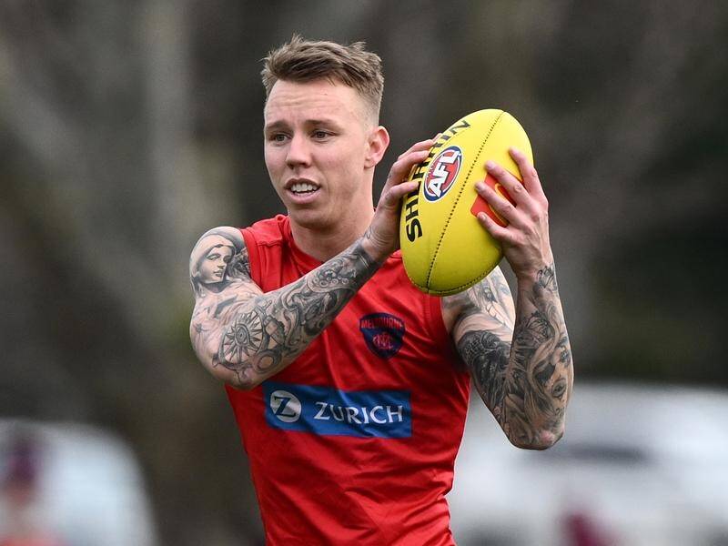 Melbourne midfielder James Harmes has been banned for one AFL match for high and careless contact. (Joel Carrett/AAP PHOTOS)