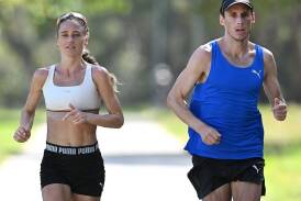 Genevieve Gregson has husband Ryan helping her push to qualify for the 2024 Olympics marathon. (Darren England/AAP PHOTOS)