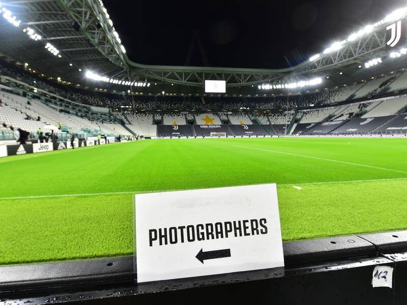 An empty Allianz Stadium in Turin when Napoli failed to travel for the Juventus match.