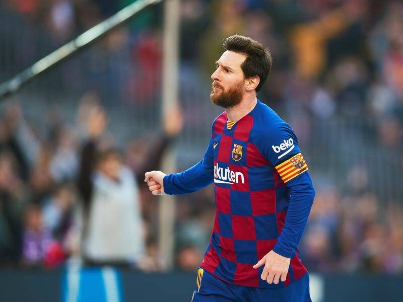 Lionel Messi netted four goals as Barcelona thrashed Eibar at the Nou Camp.