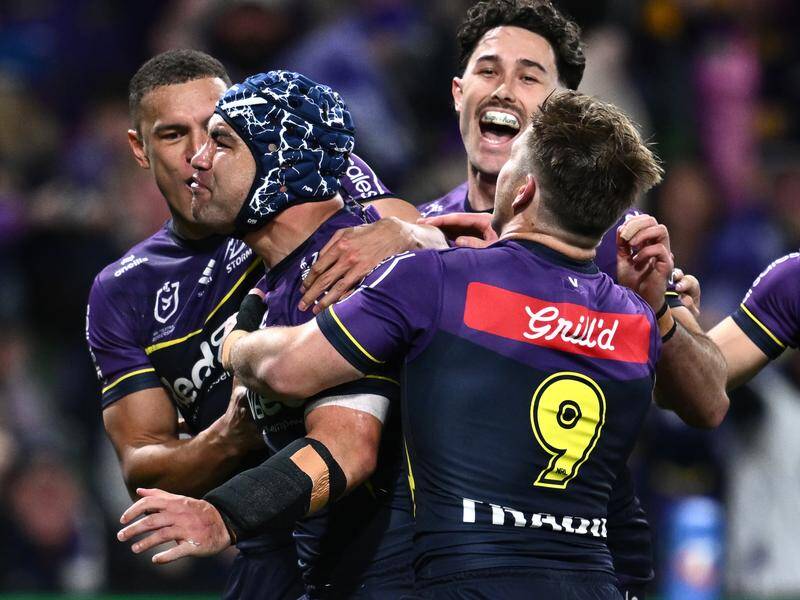 Jahrome Hughes has made a successful return from injury, helping Melbourne reach the NRL decider. Photo: Joel Carrett/AAP PHOTOS