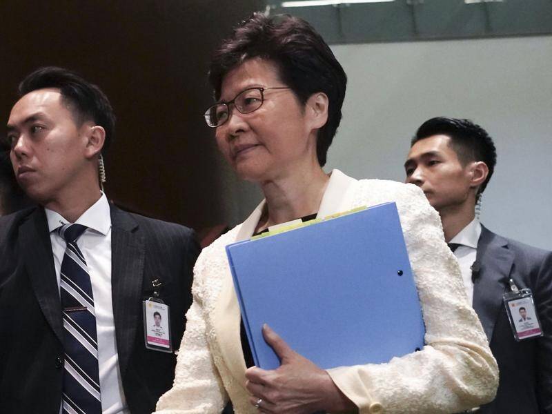 Protesters have demanded Hong Kong leader Carrie Lam to stand down.