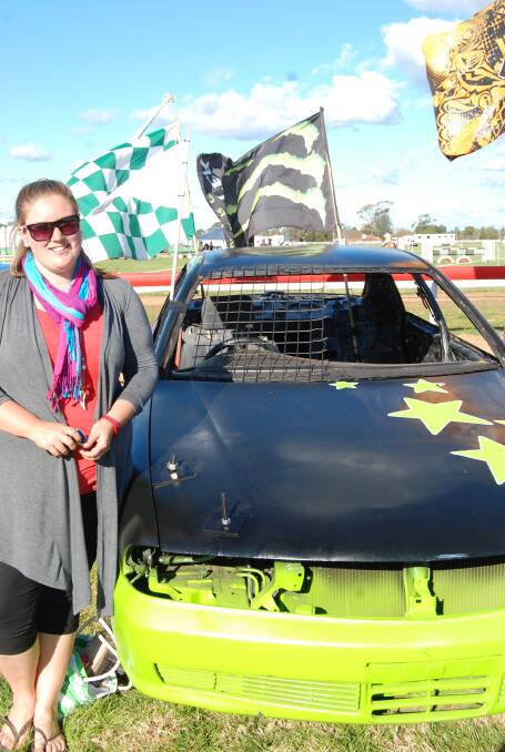 Chrissie-Lee Housden and her car.