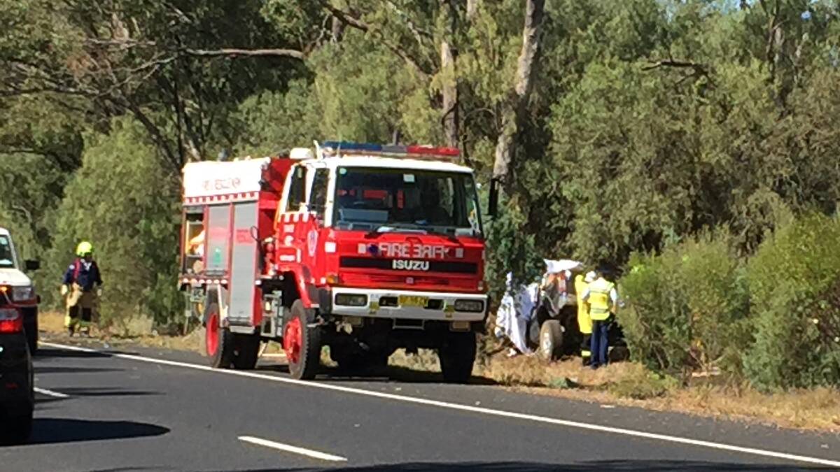 Three lives were lost on the Mitchell Highway on Saturday. Photo: BRIAN HARVEY.