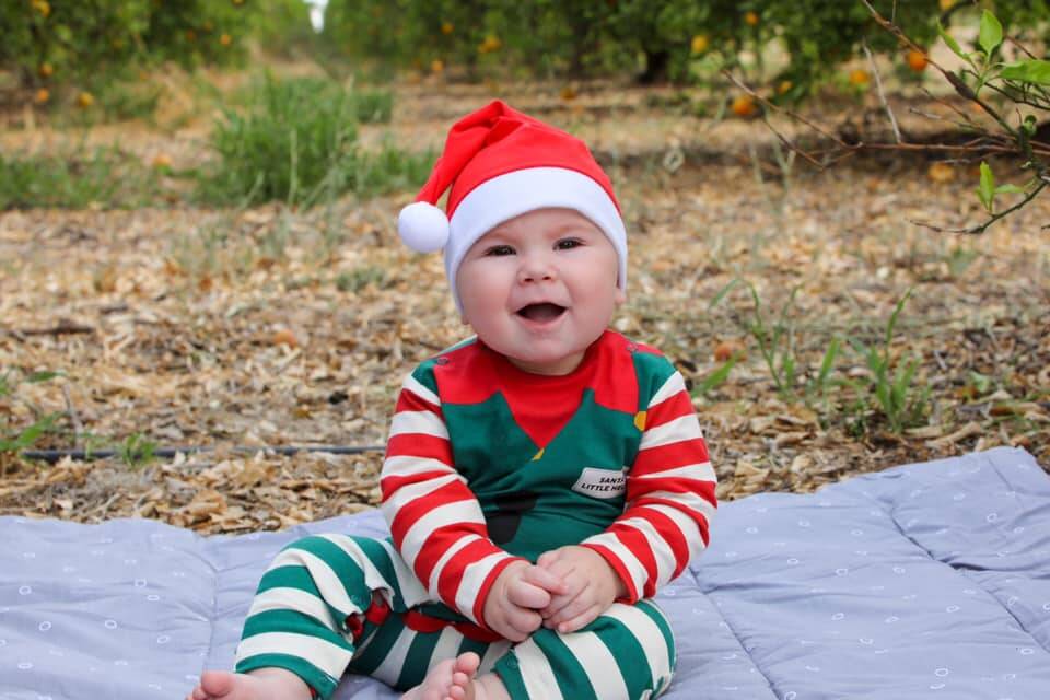 CHEEKY ELF: Aldo Walker was one of the babies who celebrated their first Christmas in 2019. Photo: CONTRIBUTED