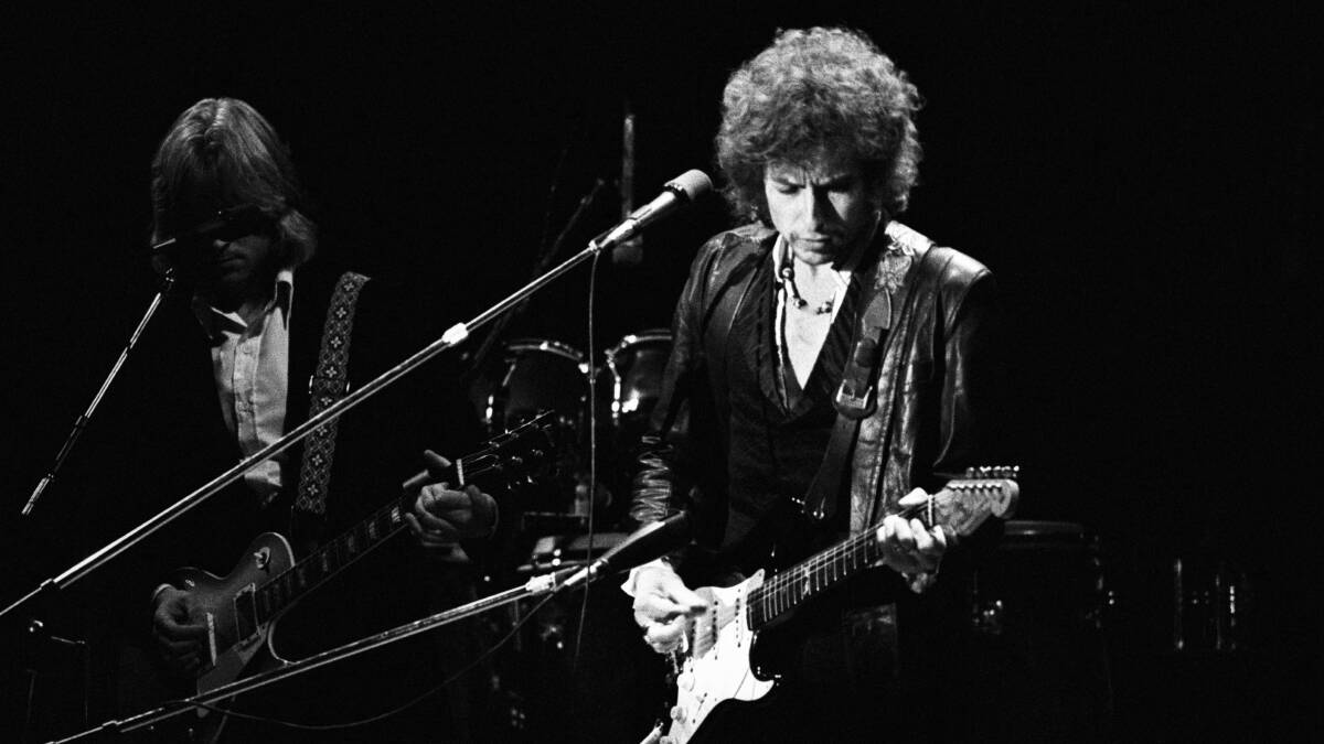 Bob Dylan in Paris in 1978. His career spans 39 studio albums, 95 singles, 17 EPs, 12 live albums, 19 compilations and 60 years. Picture: Getty Images
