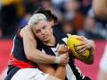 BLOW UP: Collingwood youngster Jack Ginnivan is not the first footballer to play for head high free kicks. Picture: Dylan Burns/AFL Photos via Getty Images