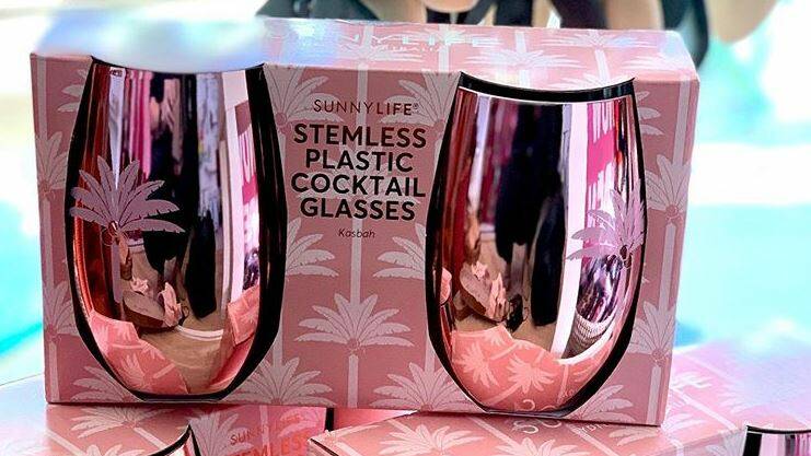 These beautiful stemless plastic cocktail glasses are available from Gorgeousness Boutique in Bathurst.