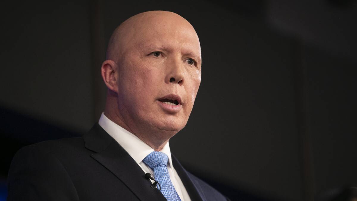 Peter Dutton will be elected the new Liberal leader when the party meets on Monday. Picture: Keegan Carroll